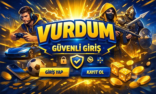 Vurdum güvenli giriş ve vurdum resmi sitesi erişim ekranı