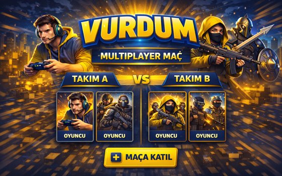 Canlı multiplayer maç ekranı ve takım iletişimi