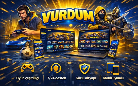 Vurdum online oyun platformu arayüzü ve oyun çeşitliliği